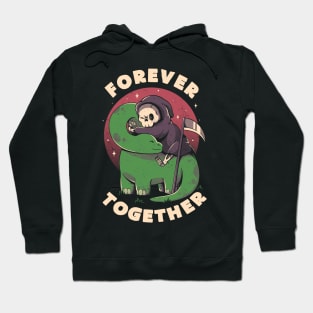 Forever Together - Cute Grim Reaper Dino Gift Hoodie